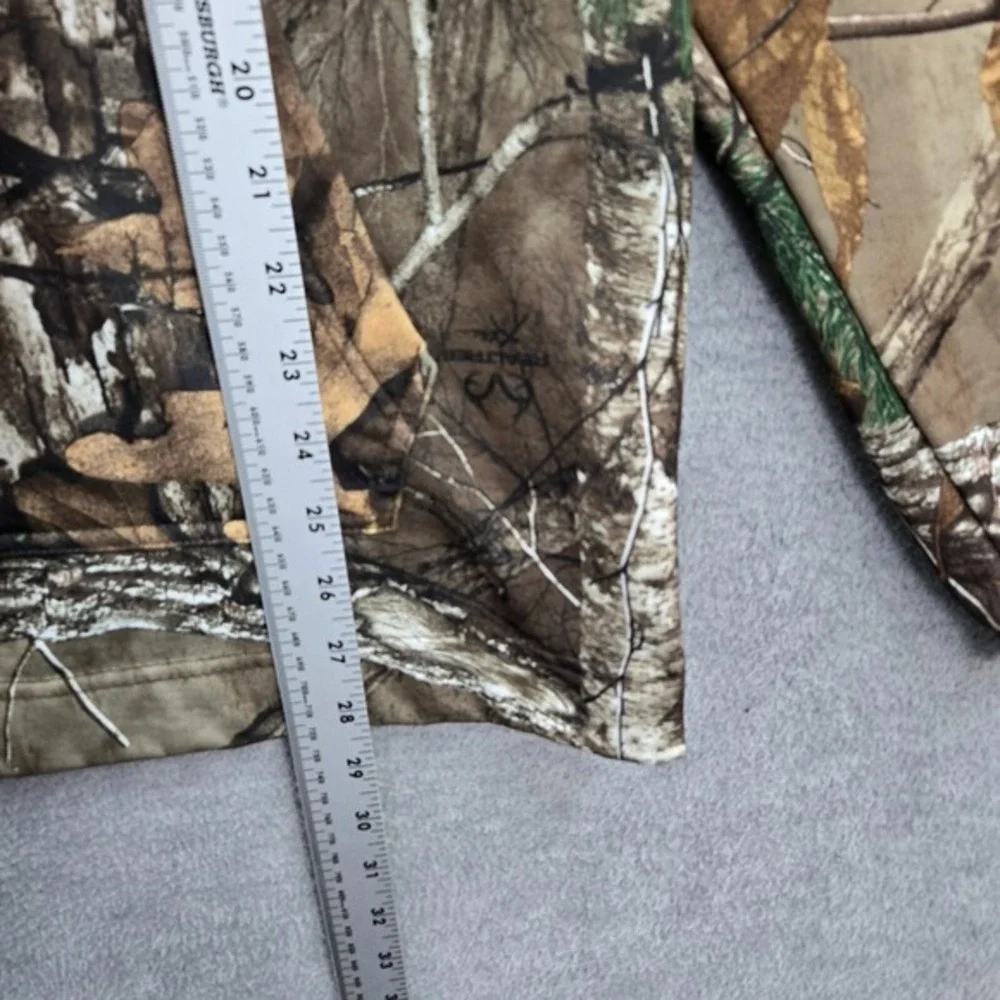 Gamehide Men Sweatshirt Large Brown Camo 1/2 Zip Hoodie Fleece Pullover - Picture 5 of 9